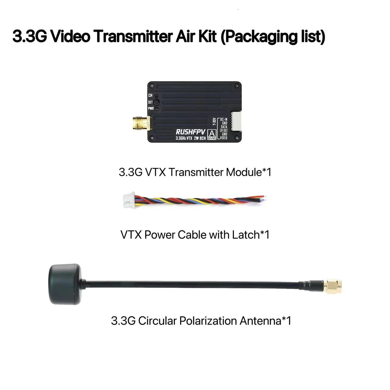 Fpv Drone Vtx - RUSHFPV 3.3G 2W VTX Transmitter FPV