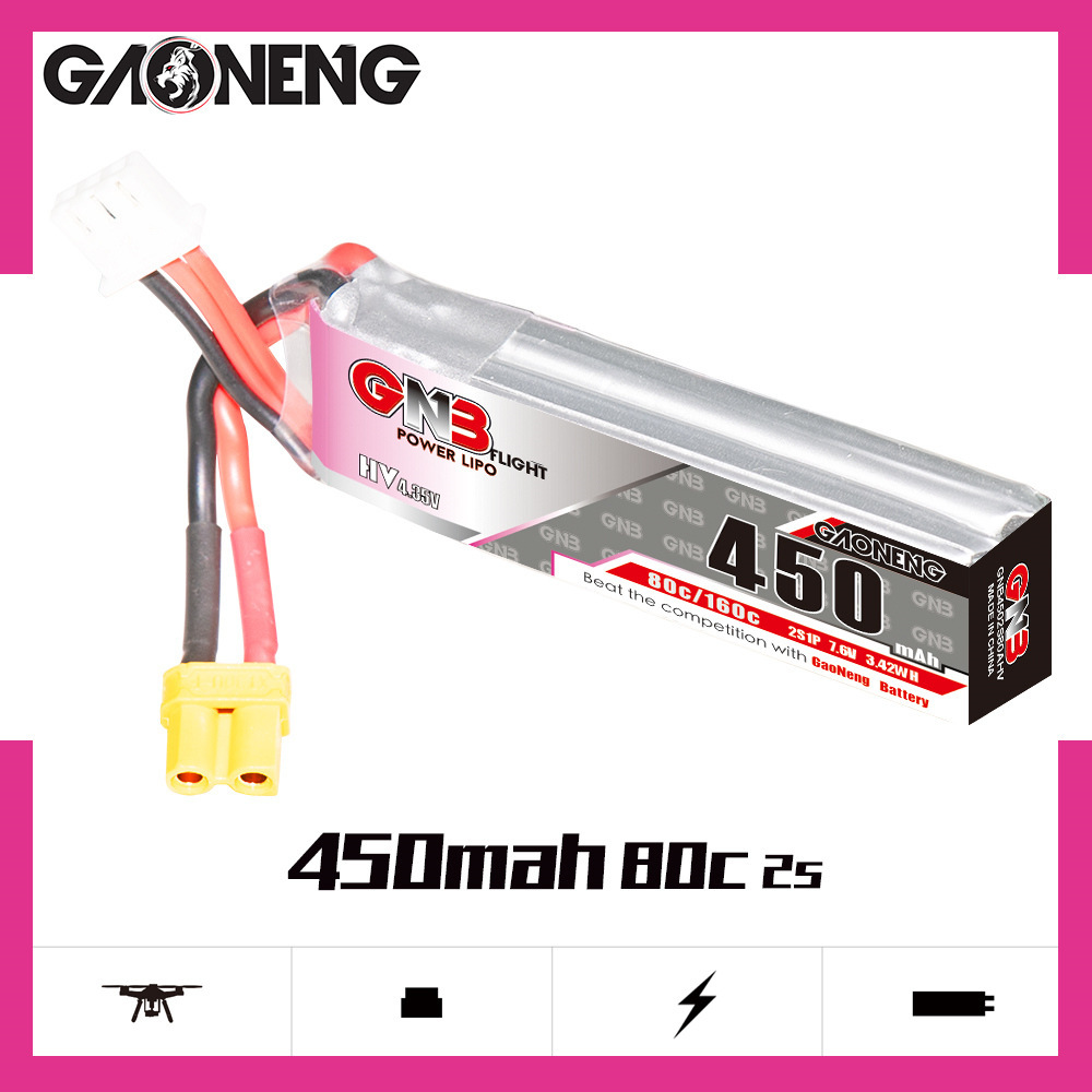GNB LiPo Battery HV 2S 7.6V 45 – обзор и цена Fpv Drone Battery