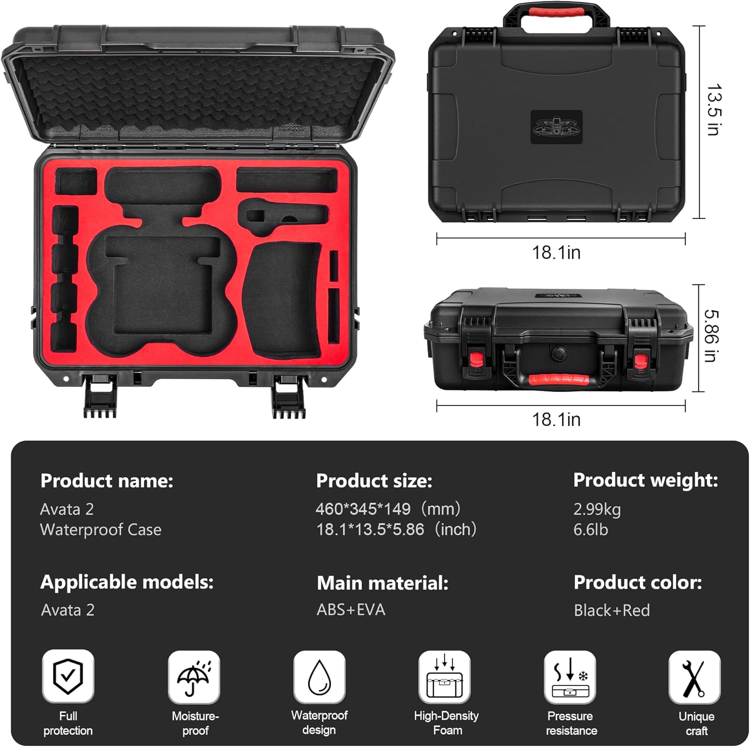 Avata 2 Case,Waterproof Carryi – обзор и цена Fpv Drone Goggles